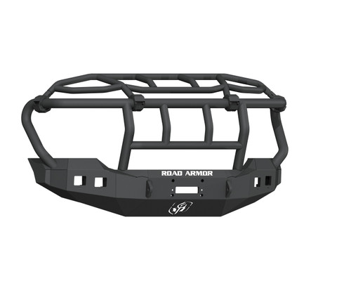 Road Armor 6114R3B - 11-16 Ford F-250 Stealth Front Winch Bumper w/Intimidator Guard - Tex Blk