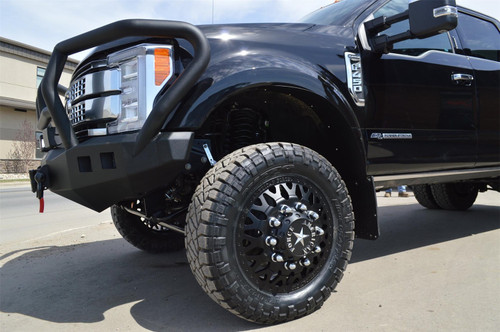 Road Armor 61742B - 17-20 Ford F-250 Stealth Wide Fender Front Winch Bumper w/Titan II Guard - Tex Blk