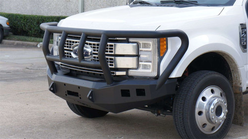 Road Armor 61742B - 17-20 Ford F-250 Stealth Wide Fender Front Winch Bumper w/Titan II Guard - Tex Blk