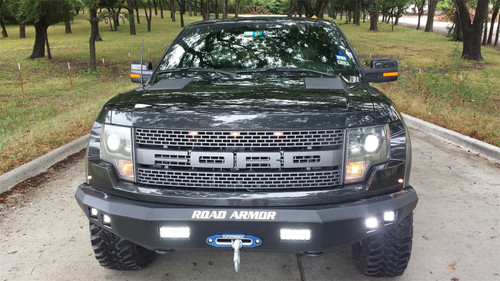 Road Armor 614R0B - 10-14 Ford Raptor Stealth Front Winch Bumper - Tex Blk Superwinch 12.5SR Talon