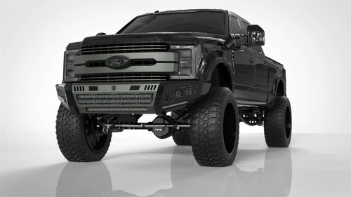 Road Armor 6172DF-A0-P2-MR-BH - 17-20 Ford F-250 Identity Frt Bumper Smooth Center/STD Ends/Light Pod Cube/Accent/Ring