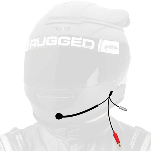 Rugged Radios HK-NF - NASCAR 3C Wired Open Face Helmet Kit with M102 Military Mic Straight Cord