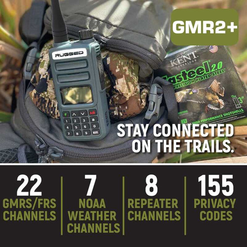 Rugged Radios GMR2-PLUS-ORN - Rugged GMR2 PLUS - GMRS / FRS Two Way Handheld Radio Safety Orange