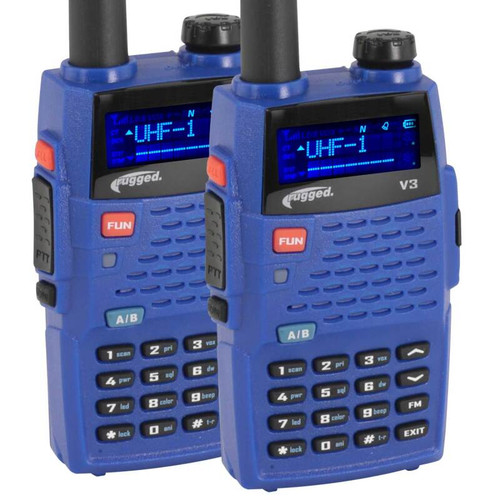 Rugged Radios V3-2-PACK - 2 PACK - Rugged V3 - Business Band Two Way Handheld Radio - Analog Only