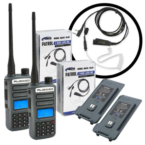 Rugged Radios RUGGED-OUTDOOR-PACK - GREAT OUTDOORS PACK - GMR2 PLUS - GMRS / FRS Two Way Handheld Radios with Accessories