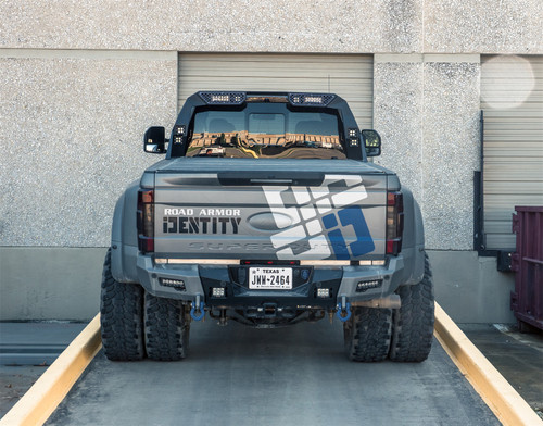 Road Armor 6992DHRP-C2-MH - 99-20 Ford F-250 iD Headache Rack w/Bedrail Pod/Dual 10in Pod/Brake Lamp Relief/Hyve -Raw Road Armor 6992DHRP-C2-MH - 99-20 Ford F-250 iD Headache Rack w/Bedrail Pod/Dual 10in Pod/Brake Lamp Relief/Hyve -Raw