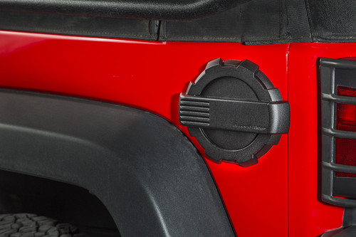 Rugged Ridge 11425.12 - Elite Gas Cap Door, Non-Lock, Black; 07-18 Jeep Wrangler JK
