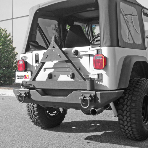 Rugged Ridge 11546.42 - Tire Carrier XHD Rear Bumper 76-06 Jeep CJ / Jeep Wrangler Rugged Ridge 11546.42 - Tire Carrier XHD Rear Bumper 76-06 Jeep CJ / Jeep Wrangler