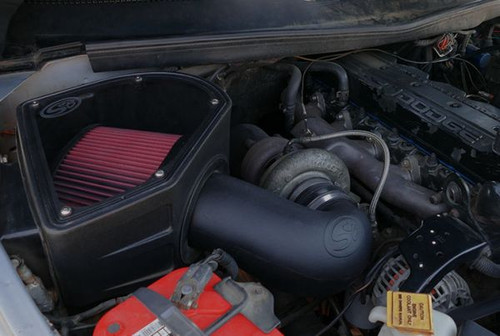 S&B 75-5090D - Cold Air Intake For 94-02 Dodge Ram 2500 3500 5.9L Cummins Dry Extendable White