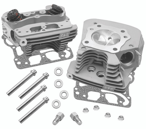 S&S Cycle 106-4270 - 99-05 BT Super Stock 89cc Cylinder Head Kit - Silver