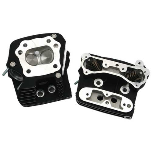S&S Cycle 106-6064 - 84-99 Performance Replacement Low Compression 76cc Cylinder Heads - Wrinkle Black