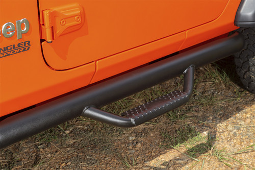 Rugged Ridge 11596.03 - Spartan Nerf Bar Textured Black 18-20 Jeep Wrangler JL 2 Door
