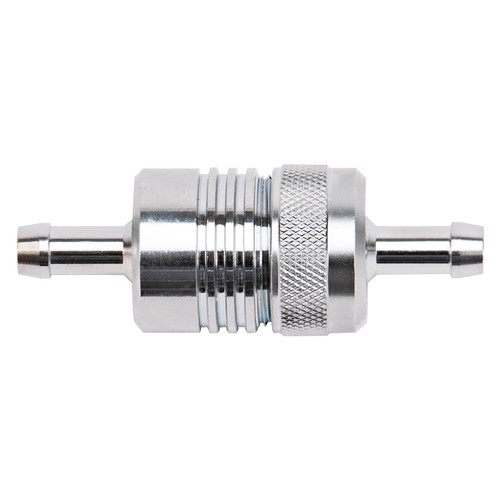 Russell 645060 - Performance Chrome Street Fuel Filter (3in Length 1-1/8in diameter 5/16in inlet/outlet)