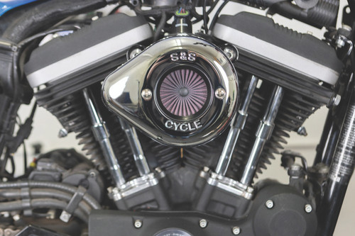 S&S Cycle 170-0725A - 2007+ XL Models Stealth Air Stinger w/ Chrome Teardrop