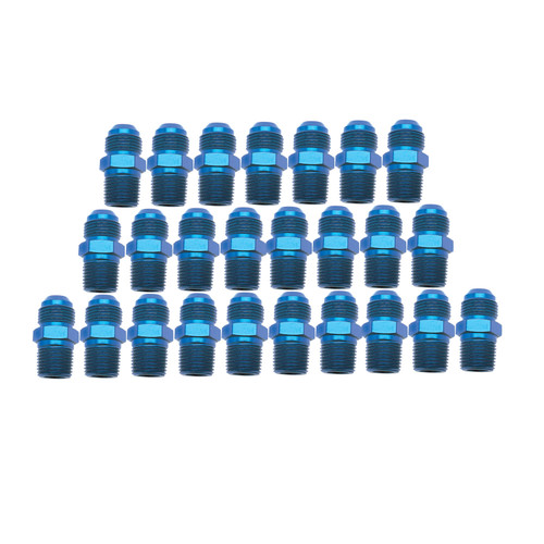 Russell 660428 - Performance -4 AN to 1/8in NPT Straight Flare to Pipe (Blue) (25 pcs.)
