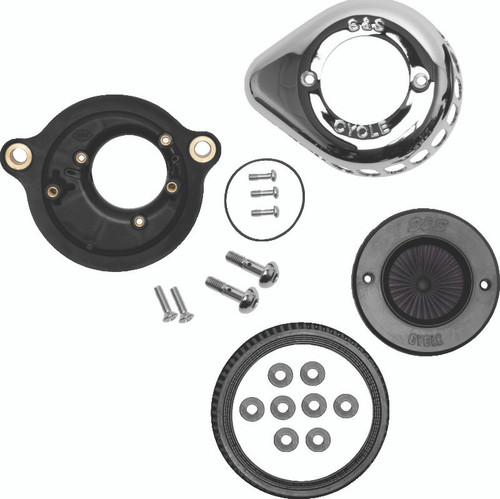 S&S Cycle 170-0717A - 2017+ M8 Models Stealth Air Stinger Kit w/ Chrome Teardrop