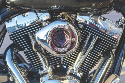 S&S Cycle 170-0719A - 08-16 Touring/16-17 Softail Models Stealth Air Stinger Kit w/ Chrome Teardrop