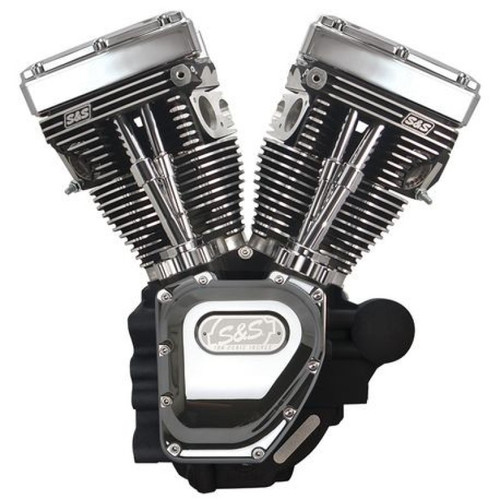 S&S Cycle 310-0882A - 06-17 Dyna T124 Engine - Wrinkle Black