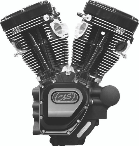 S&S Cycle 310-0836A - 07-16 Touring Models T124LC Black Edition Longblock Engine - 585 GE Cams
