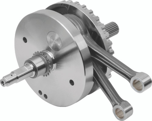 S&S Cycle 320-0356 - 2007+ BT B-Style 4-3/8in Stroke Flywheel Assembly w/ Sprocket Shaft - Performance Pistons