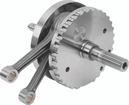 S&S Cycle 320-0356 - 2007+ BT B-Style 4-3/8in Stroke Flywheel Assembly w/ Sprocket Shaft - Performance Pistons