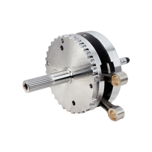 S&S Cycle 320-0353 - 2007+ BT 4-3/8in Stroke Flywheel Assembly w/o Sprocket Shaft Bearing Race