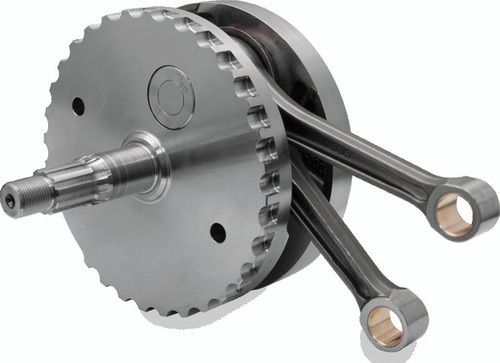 S&S Cycle 320-0464 - 2007+ BT 4-5/8in Stroke Flywheel Assembly w/o Sprocket Shaft Bearing Race