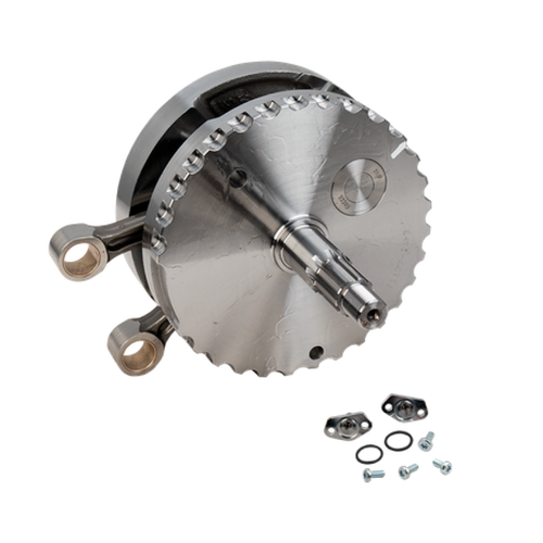 S&S Cycle 320-0417 - 99-06 BT 4-1/8in Stroke Flywheel Assembly w/o Sprocket Shaft Bearing