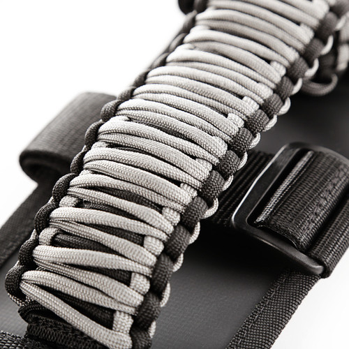 Rugged Ridge 13505.32 - Paracord Grab Handles Gray/Black Pair