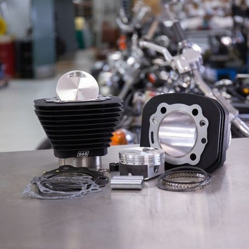 S&S Cycle 910-0691 - 86-21 Sportster Models 1250cc Conversion Kit - Wrinkle Black