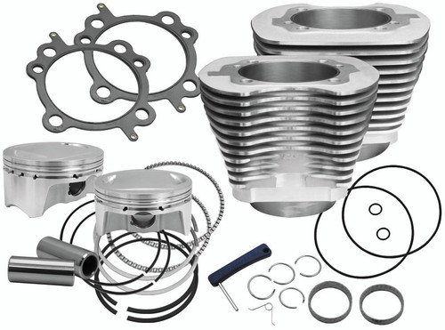 S&S Cycle 910-0650 - 07-17 BT Models 110in Sidewinder Big Bore Kit - Silver