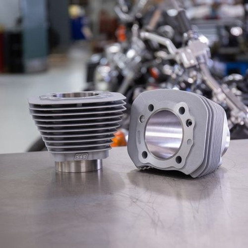 S&S Cycle 910-0693 - 86-21 Sportster Models 1250cc 3 9/16in Bore Cylinder Set - Silver