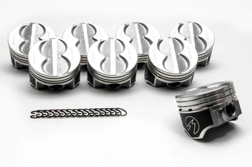 Sealed Power H273CP30 - Piston - Hypereutectic - 4.030 in Bore - 5/64 x 5/64 x 3/16 in Ring Grooves - Minus 8.00 cc - Coated Skirt - Small Block Ford - Set of 8