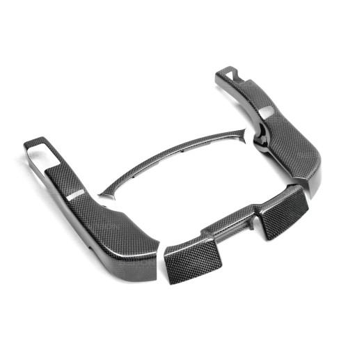 Seibon CFI0910NSGTR-B - Carbon, , Carbon fiber center gauge bezel set (4 pcs) for 2009-2014 Nissan GTR