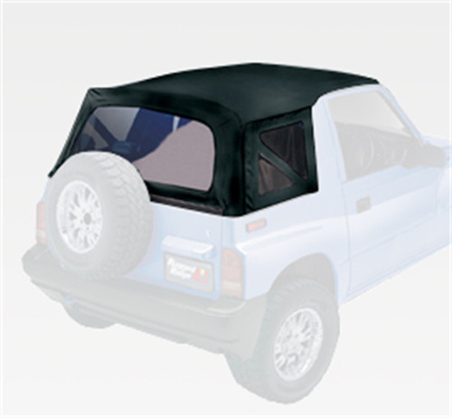 Rugged Ridge 53723.15 - XHD S-Top Black Denim Clear Windows 95-98 Sidekicks