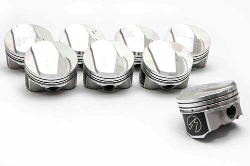 Sealed Power L2465F30 - Piston - Speed Pro - Forged - 4.281 in Bore - 5/64 x 5/64 x 3/16 in Ring Grooves - Plus 25.70 cc - Coated Skirt - Big Block Chevy - Set of 8