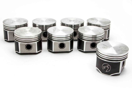 Sealed Power L2315NF30 - Piston - Speed Pro - Forged - 4.280 in Bore - 5/64 x 5/64 x 3/16 in Ring Grooves - Plus 0.00 cc - Coated Skirt - Mopar B-Series - Set of 8