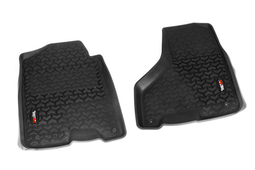 Rugged Ridge 82903.08 - Floor Liner Front Black 2009-2018 Dodge Ram 1500 / 2500 / 3500 Crew Cab