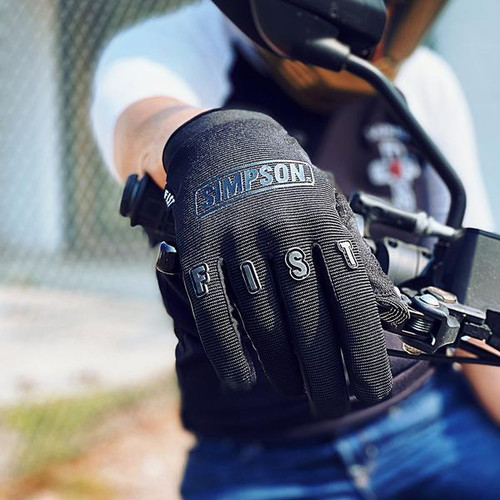 Simpson Motorcycle SFG02XS - Simpson/FIST Motorcycle Gloves - Nocturn