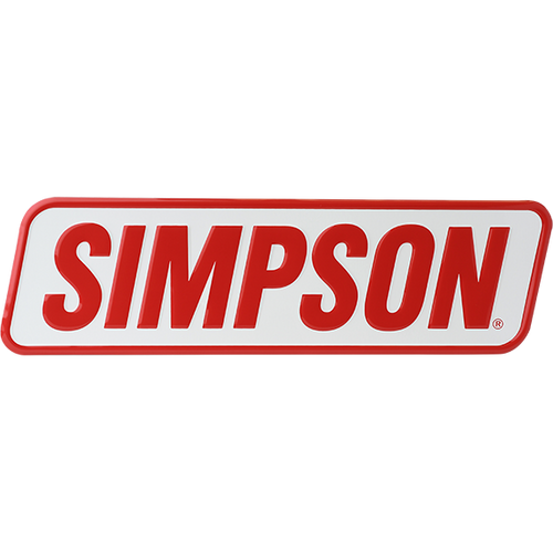 Simpson Motorcycle SIGNAUTO - Simpson Racing Embossed Aluminum Simpson Racing Sign