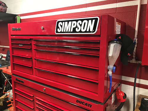 Simpson Motorcycle SIGNMOTO - Simpson Racing Embossed Aluminum Simpson Sign
