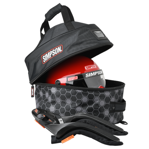 Simpson Safety 23405 - Simpson Racing Helmet and FHR Bag