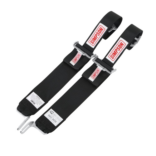 Simpson Safety 29110BKH - Simpson Racing LCL 55" Lap Bolt-In 5-Point Pull-Down Harness Black
