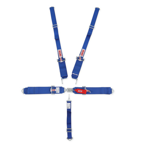 Simpson Safety 29063BLH - Simpson Racing Latch and Link Lap Bolt-In 5-Point Pull-Down Harness