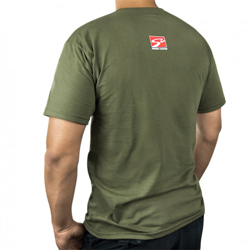 Skunk2 735-99-1644 - Haters T-Shirt; Military Green w/Haters Gon Hate Front/Small Racetrack Logo Back; 100 Percent Cotton; 3X-Large;