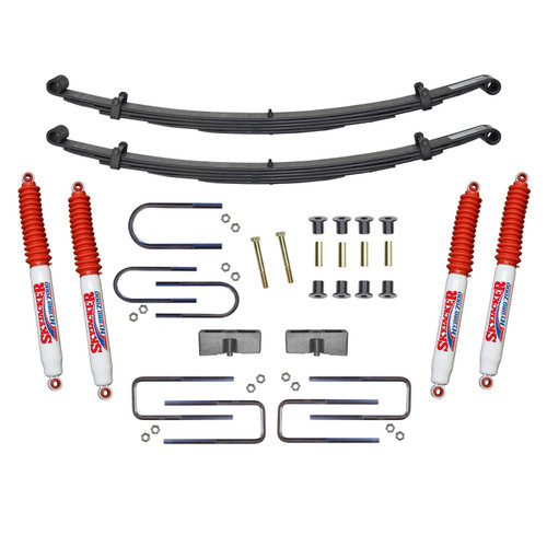 Skyjacker D200CDK-H - Suspension Lift Kit w/Shock 2.5 Inch Front/2 Inch Rear Lift Incl. Front Leaf Springs Front U Bolt Kit Front Bushing Kit
