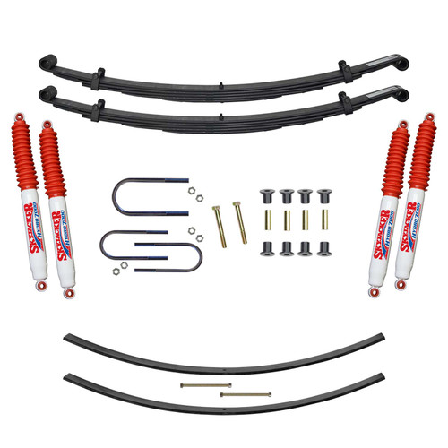 Skyjacker D200CDAK-H - Suspension Lift Kit w/Shock 2.5 Inch Front/2 Inch Rear Lift Incl. Front Leaf Springs Front U Bolt Kit Front Bushing Kit Rear Add-A-Leafs