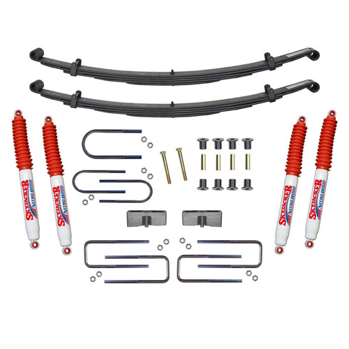Skyjacker D200CDK-N - Suspension Lift Kit w/Shock Nitro Shocks 2.5 Inch Front/2 Inch Rear Lift Incl. Front Leaf Springs Front U Bolt Kit Front Bushing Kit
