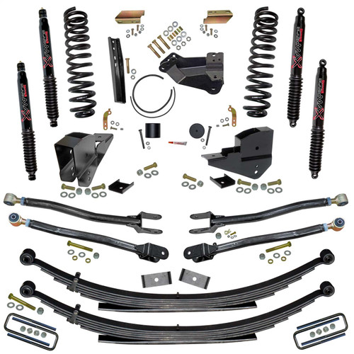 Skyjacker F234524KS-B - 4 In. Suspension Lift Kit 4-Link w/ Black MAX Shocks
