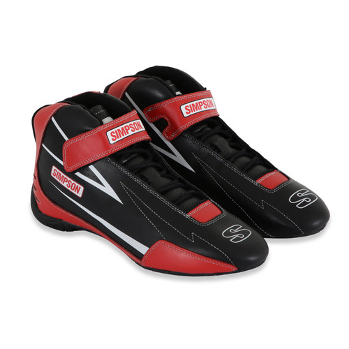 Simpson Safety SC115R - Simpson Racing Supercoil Shoe Black/Red - 11.5